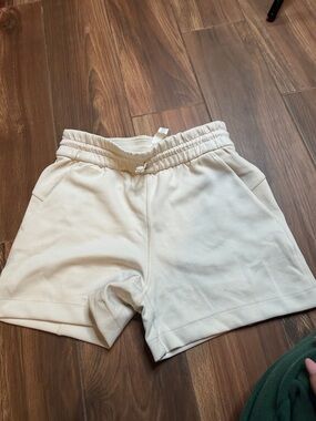 lululemon athletica Cream High-Waist Drawstring Shorts